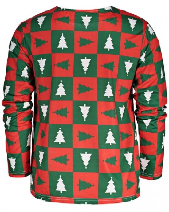 Allover Christmas Pattern Long Sleeve T-shirt