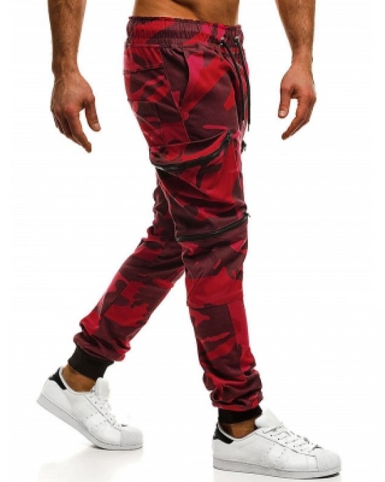 Camouflage Print Cargo Jogger Pants