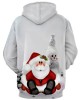 Christmas Snowman Print Pullover Hoodie