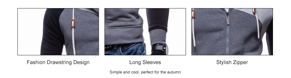Fashion Comfortable Slim Leisure Zipper Hoodie for Men